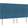 Image de vidaXL Tête de lit LED avec barres lumineuses LED bleu foncé 180 cm velours