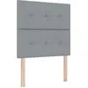 Image de Tête de lit LED vidaXL avec bandes lumineuses LED Gris clair 80 cm Tissu