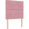 Image de Tête de lit LED vidaXL avec bandes lumineuses LED rose 80 cm velours