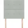Image de vidaXL Tête de lit LED avec rampes d'éclairage LED gris clair 90 cm velours