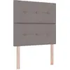 Image de vidaXL Tête de lit LED, couleur taupe, revêtement en tissu