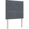 Image de Tête de lit LED vidaXL avec bandes lumineuses LED gris 100 cm velours