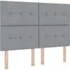 Image de Tête de lit LED vidaXL avec bandes lumineuses LED gris clair 160 cm tissu