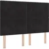 Image de vidaXL Tête de lit LED avec rampes d'éclairage LED Noir 160 cm velours