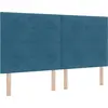 Image de Tête de lit LED vidaXL avec bandes lumineuses LED bleues 180 cm velours