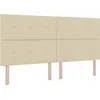 Image de vidaXL Tête de lit LED avec rampes d'éclairage LED Crème 200 cm Tissu