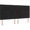 Image de vidaXL Tête de lit LED avec barres lumineuses LED Noir 200 cm velours
