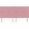 Image de Tête de lit LED vidaXL avec bandes lumineuses LED rose 200 cm velours