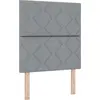 Image de vidaXL Tête de lit LED gris clair 80 cm Tissu