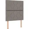 Image de vidaXL Tête de lit LED Taupe 80 cm Tissu