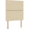 Image de vidaXL Tête de lit LED Crème 80 cm Tissu