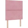 Image de vidaXL LED Tête de lit rose 80 cm velours
