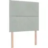 Image de vidaXL Tête de lit LED gris clair 90 cm velours