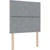 Image de vidaXL Tête de lit LED gris clair 100 cm Tissu