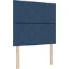 Image de vidaXL Tête de lit LED, bleu, tissu