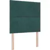 Image de vidaXL Tête de lit LED vert foncé 100 cm velours