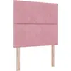 Image de vidaXL LED Tête de lit rose 100 cm velours