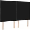 Image de Tête de lit LED vidaXL, gris foncé, 144 cm, velours