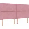 Image de Tête de lit LED vidaXL rose 180 cm en velours