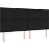 Image de Tête de lit LED vidaXL noire 200 cm en tissu