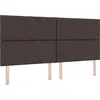Image de Tête de lit LED vidaXL gris clair 200 cm tissu