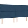 Image de vidaXL Tête de lit LED, bleu, tissu
