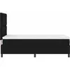 Image de vidaXL Lit boxspring avec tête de lit noir 100 x 200 cm Tissu