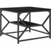 Image de vidaXL Table basse noir aspect chêne 51 x 50 x 40 cm