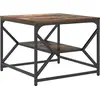 Image de vidaXL Table basse en chêne fumé 51 x 50 x 40 cm
