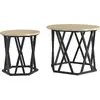 Image de vidaXL Table d'appoint, lot de 2, chêne Sonoma, bois et acier