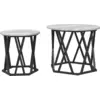 Image de vidaXL Table d'appoint, lot de 2, couleur Sonoma gris, 50 x 50 x 40 cm