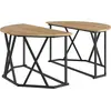 Image de Table basse avec finition en chêne 31.5X31.5X16.5 pouces Fabriquée en panneau de particules Lumarko !