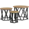 Image de vidaXL Table d'appoint empilable, lot de 3, chêne Artisan