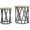 Image de vidaXL Table basse, lot de 2, chêne Sonoma, bois et acier