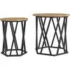 Image de vidaXL Table basse, lot de 2, chêne Artisan, bois et acier