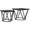 Image de vidaXL Ensemble de tables d'appoint 2 pcs chêne noir 50 x 50 x 40 cm