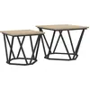 Image de Ensemble de tables d'appoint vidaXL, 2 pièces, chêne Sonoma, bois et acier