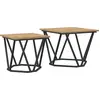Image de Ensemble de 2 tables d'appoint vidaXL en chêne Artisan, bois et acier