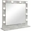 Image de vidaXL Miroir de lavabo à angle droit Béton gris 60 x 55 x 18 cm