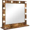 Image de vidaXL Miroir de lavabo avec miroir Chêne fumé 60 x 55 x 18 cm