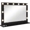Image de vidaXL Miroir de lavabo noir imitation chêne 80 x 15 x 18 cm