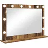 Image de vidaXL Miroir de lavabo à angle droit en vieux bois 80 x 55 x 18 cm