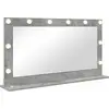 Image de vidaXL Miroir de lavabo à angle droit Béton gris 100 x 55 x 18 cm