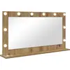 Image de vidaXL Miroir de lavabo à angle droit Chêne Artisan 100 x 55 x 18 cm