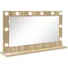 Image de vidaXL Miroir de lavabo à angle droit Chêne Sonoma 80 x 45 x 18 cm