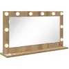 Image de Miroir de salle de bain vidaXL, style artisanal, chêne, 80 x 45 x 18 cm, rectangulaire