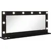 Image de vidaXL Miroir de lavabo noir imitation chêne 100 x 45 x 18 cm