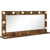 Image de vidaXL Miroir de lavabo Chêne fumé 100 x 45 x 18 cm