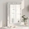 Image de vidaXL Miroir de lavabo blanc 70 x 50 x 18 cm verre et bois plaqué