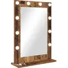 Image de Miroir de salle de bain vidaXL en bois vieilli, 70 x 50 x 18 cm, forme rectangulaire